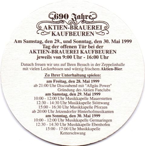 kaufbeuren kf-by aktien anno 3b (rund215-690 jahre 1999-schwarz) 